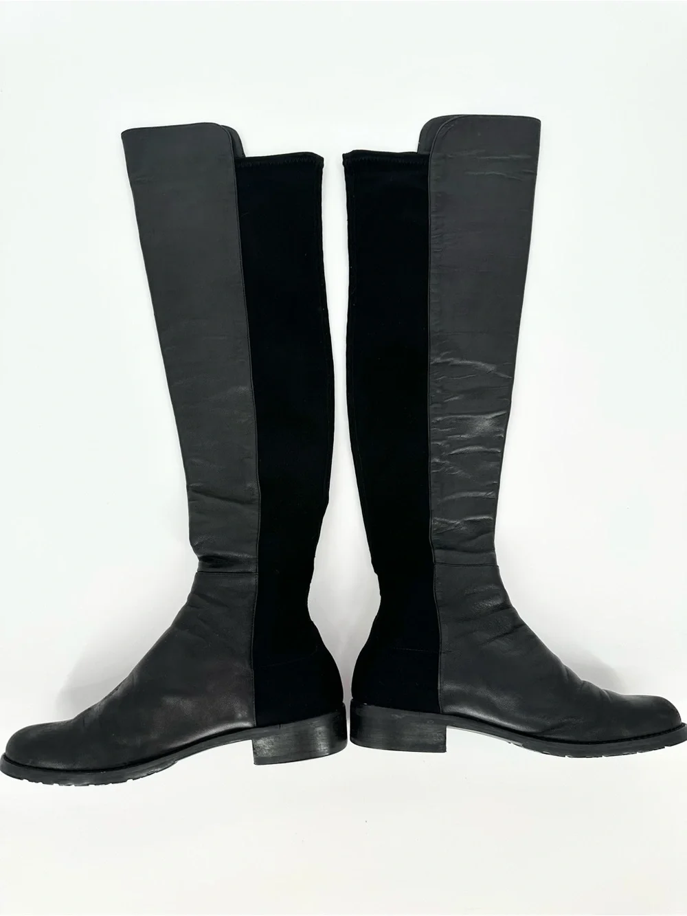 Stuart Weitzman 5050 Over-The-Knee Boots Leather Black Stretchy